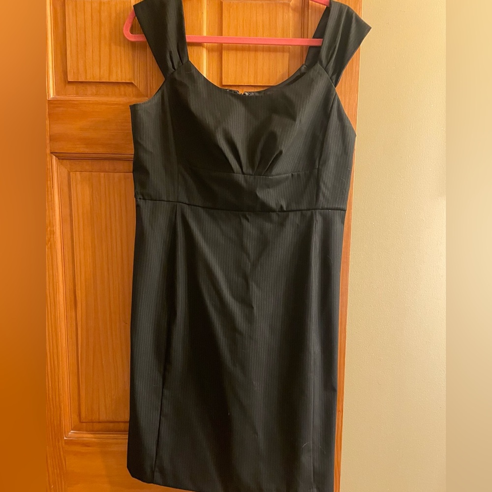 NWOT gray pinstriped dress